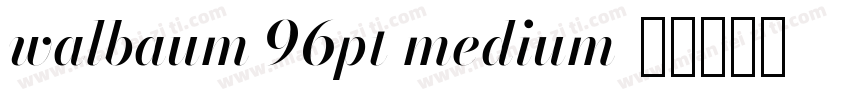 walbaum 96pt medium字体转换